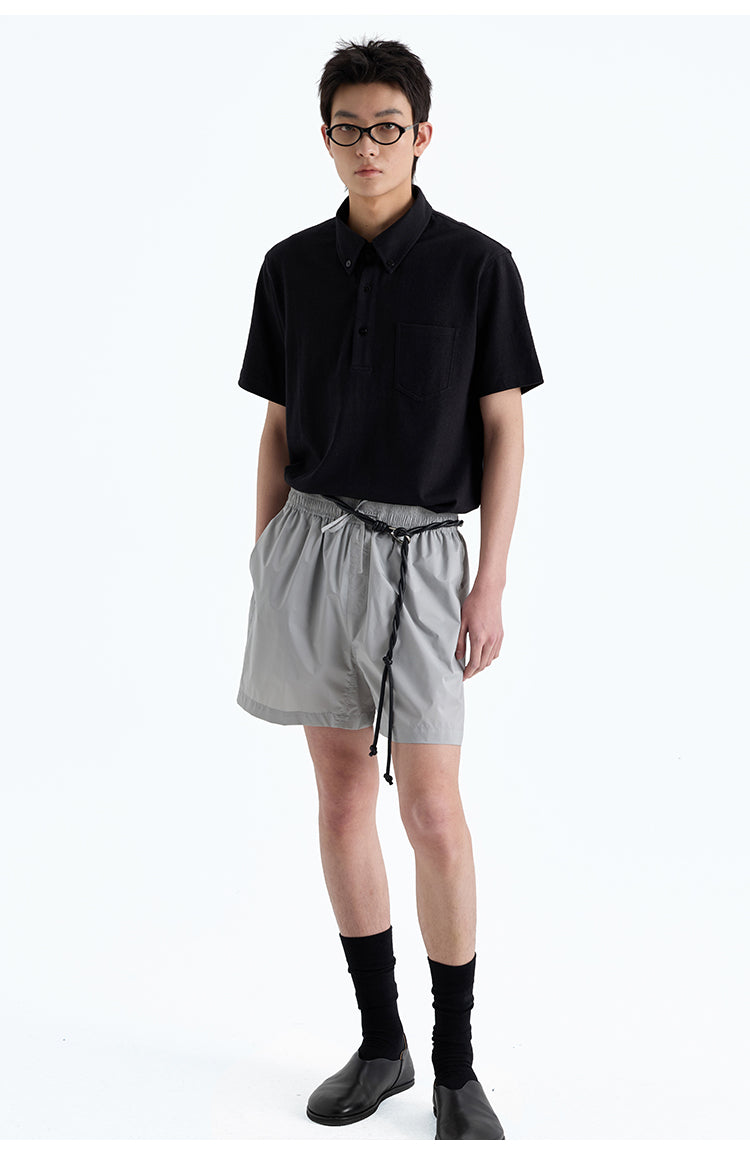 Cotton blend polo shirt