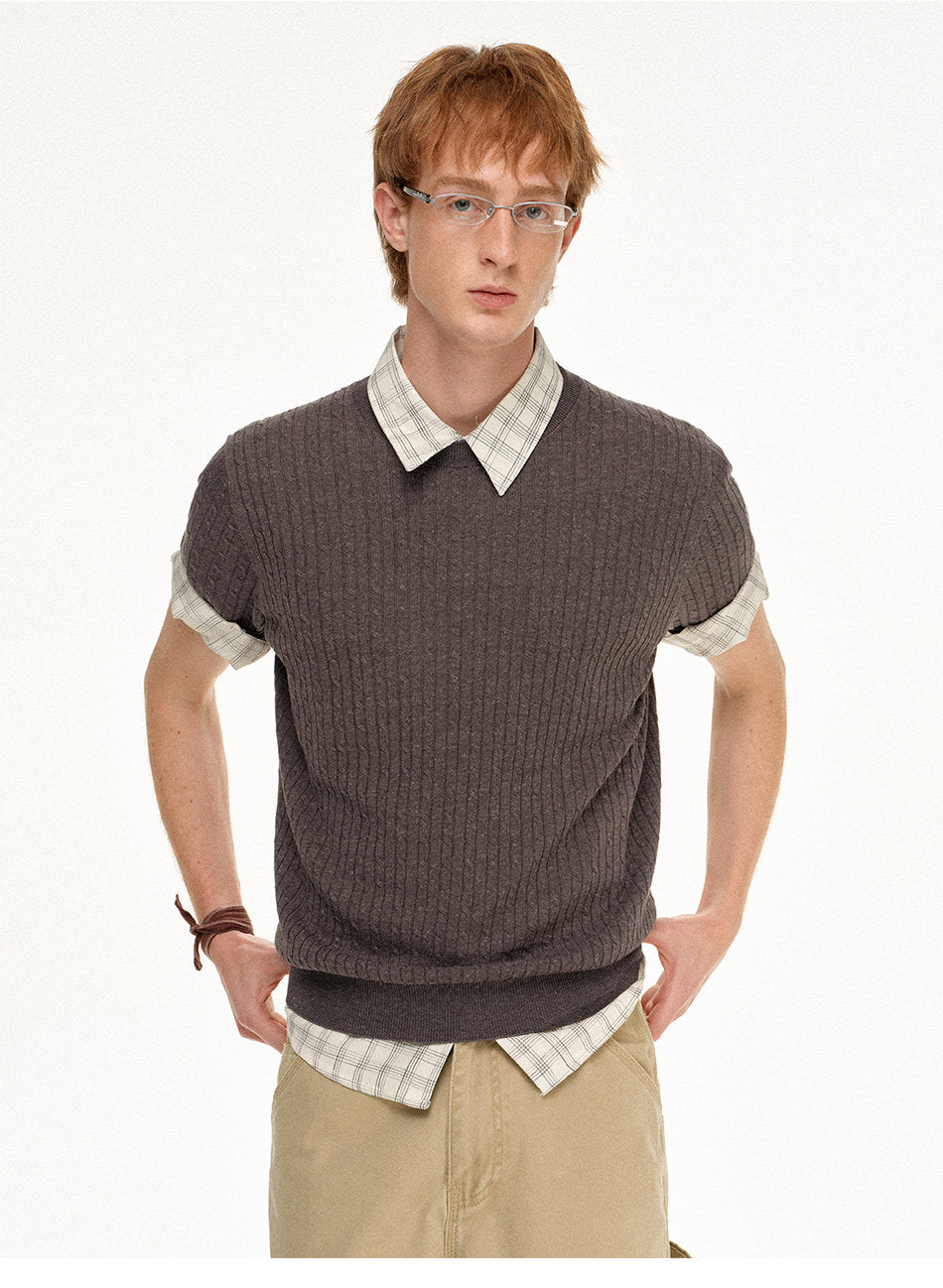 Niche Design Knit Shirt