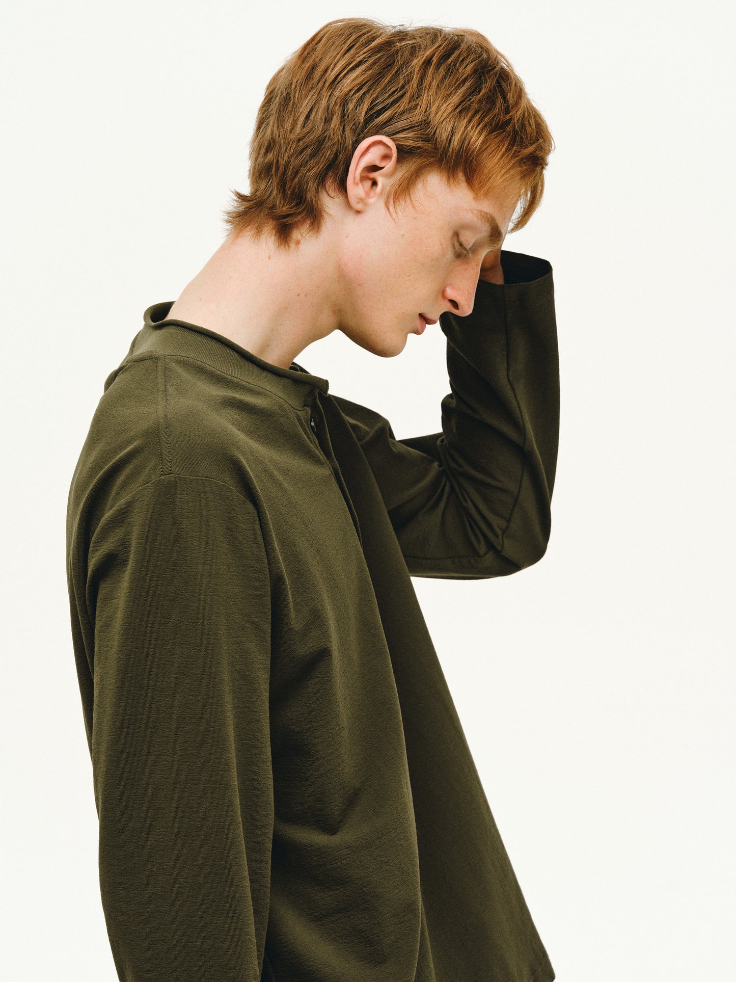 Henry-collar T-shirt