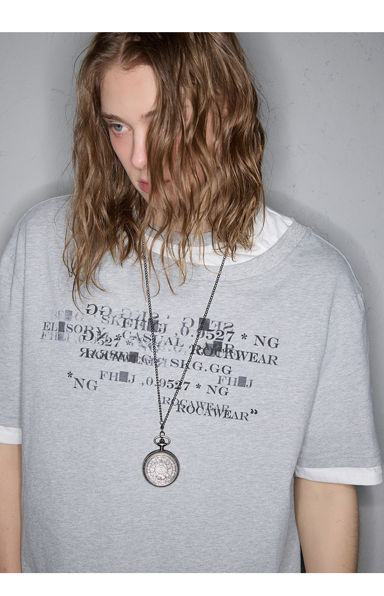 Faux two-piece T-shirt