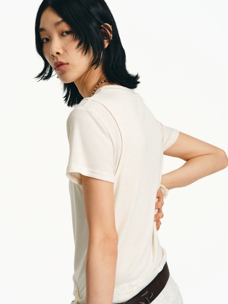 Faux Two-Piece T-Shirt