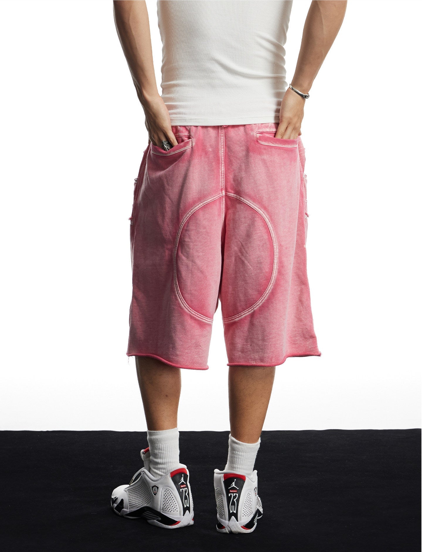 Deconstructed Wash Vintage Shorts
