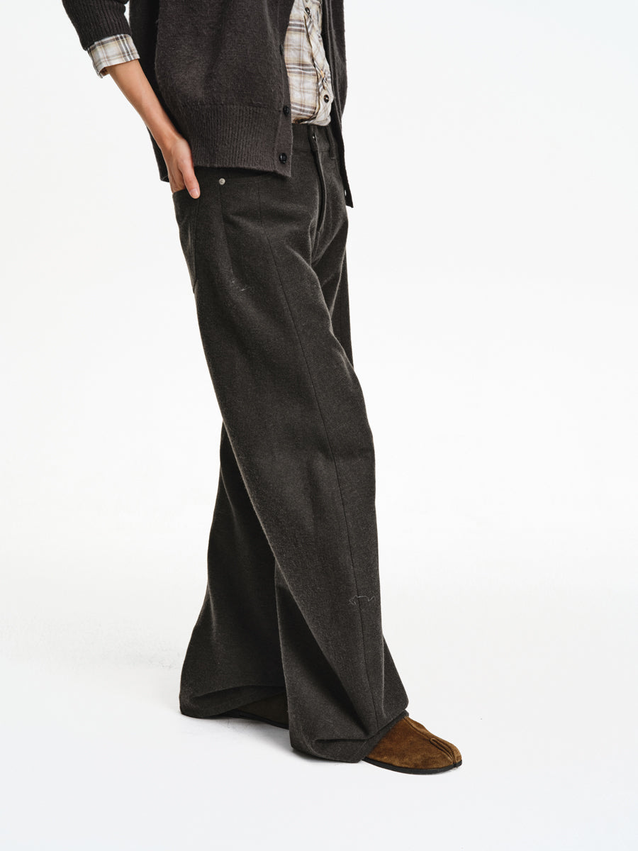 3D Cut Blend Texture Casual Pants