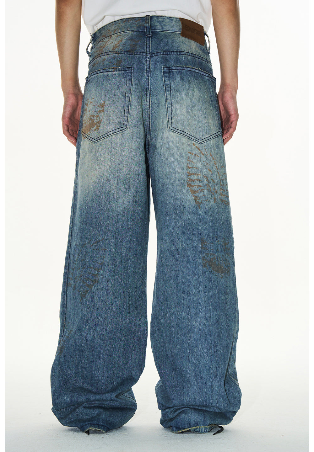 Footprint Denim Pants