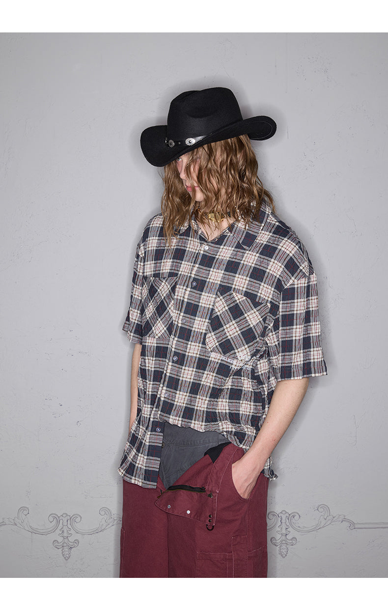 Plaid pocket shirt
