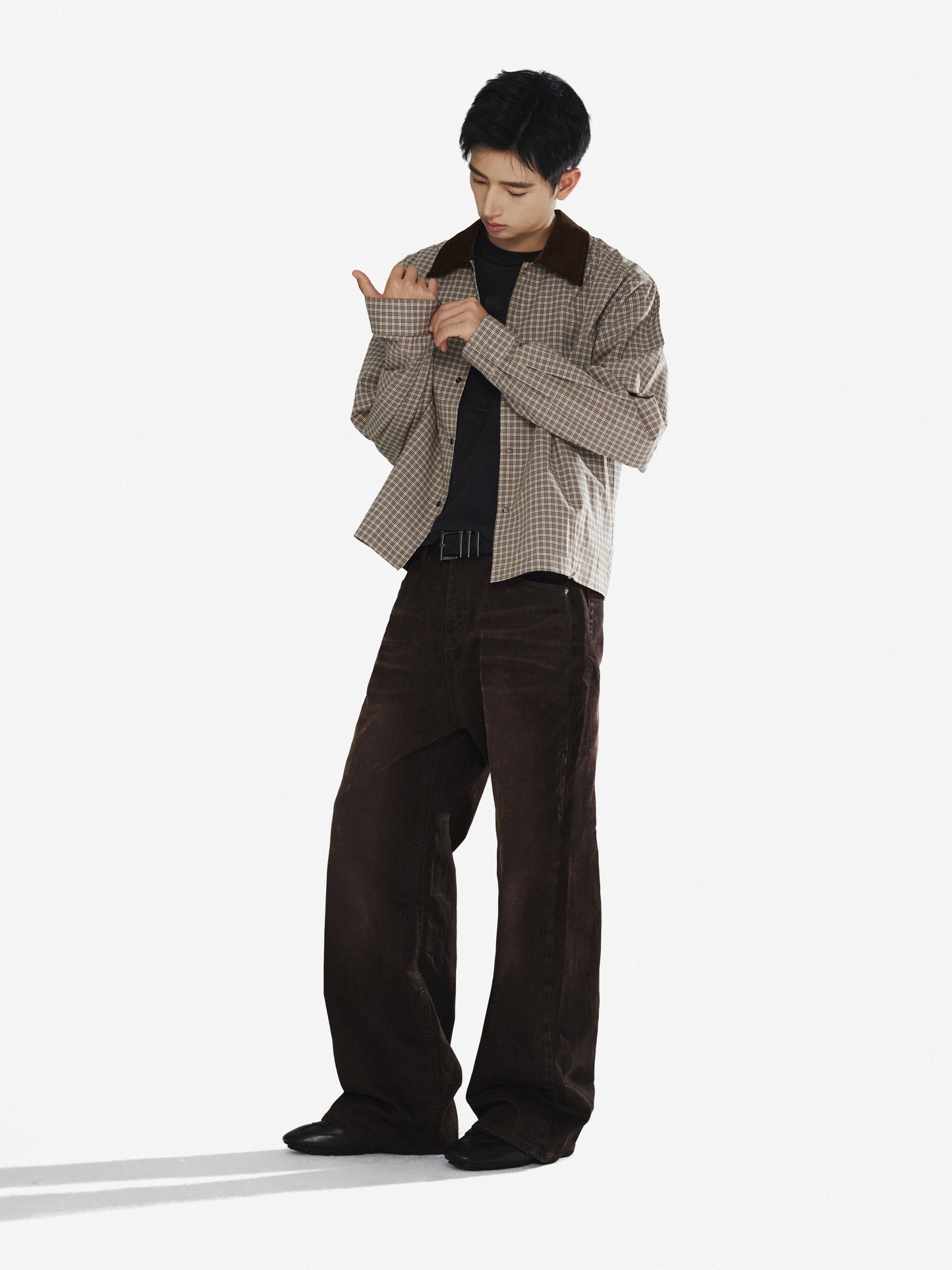 Flock Pleated 3D Whisker Jeans