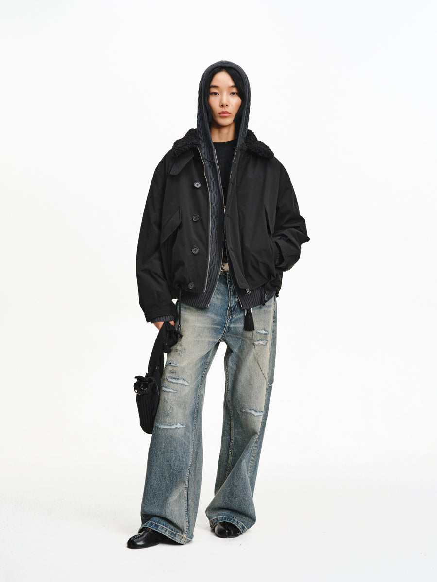 Oversized Drawstring Jacket