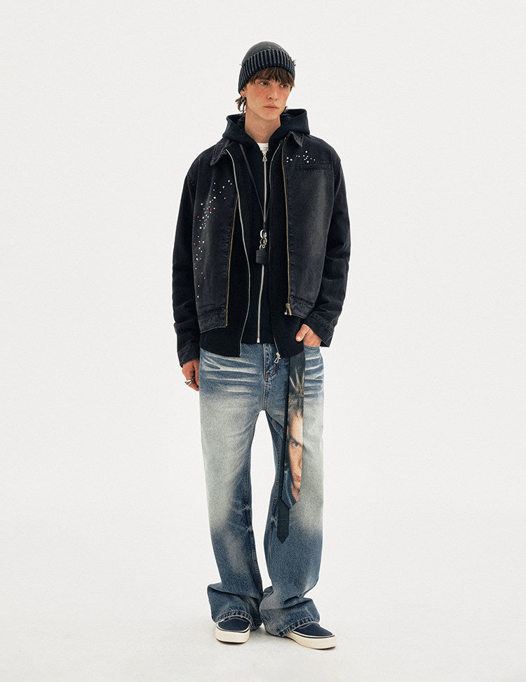 Wash-Processed Street Jacket