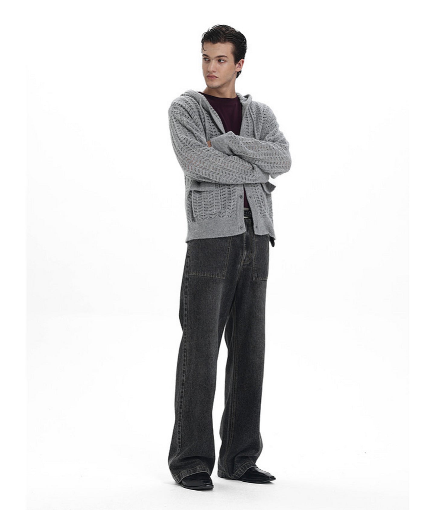 Lightweight Hooded Sweater Jacket