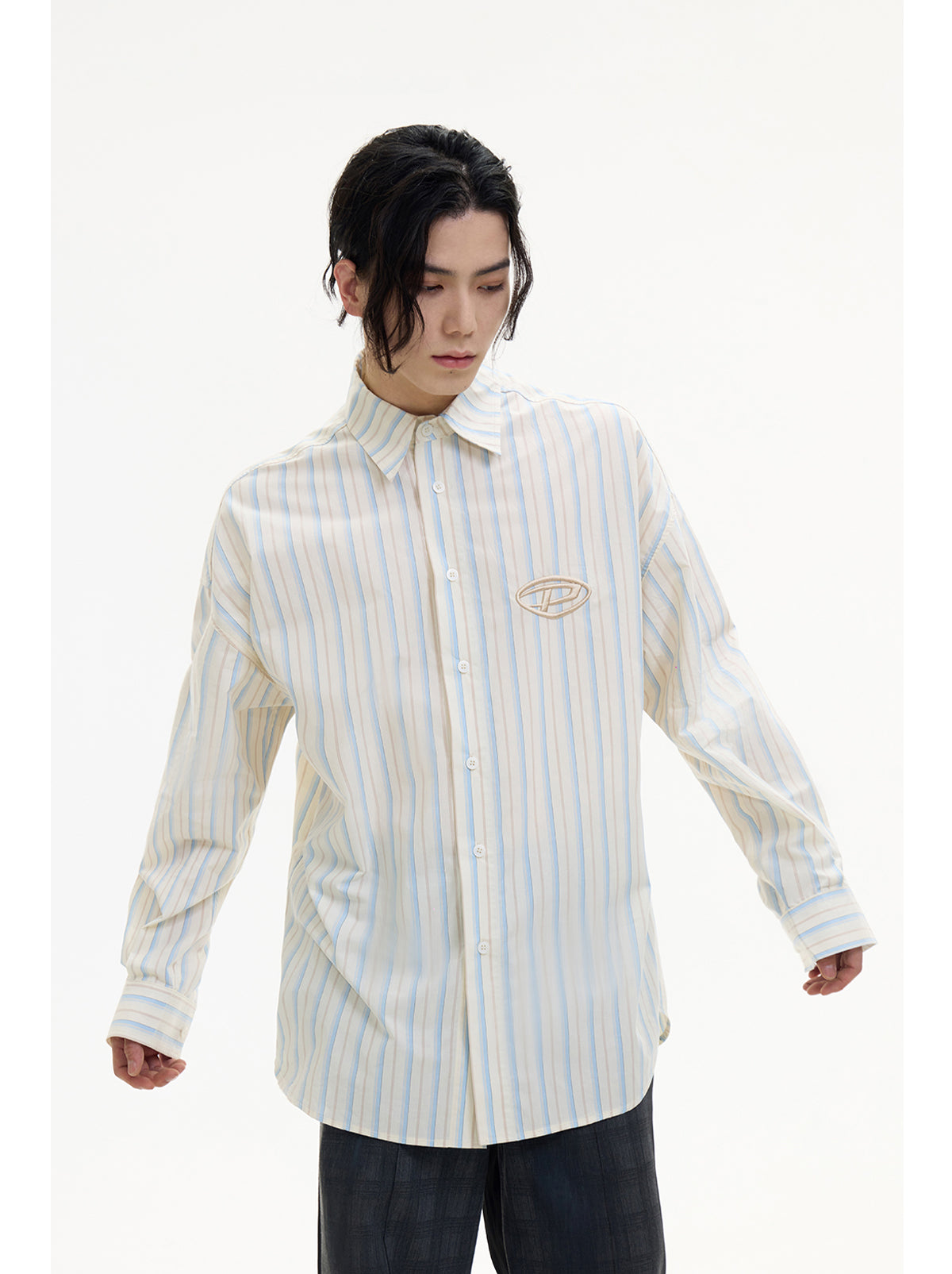 Embroidered stripe shirts