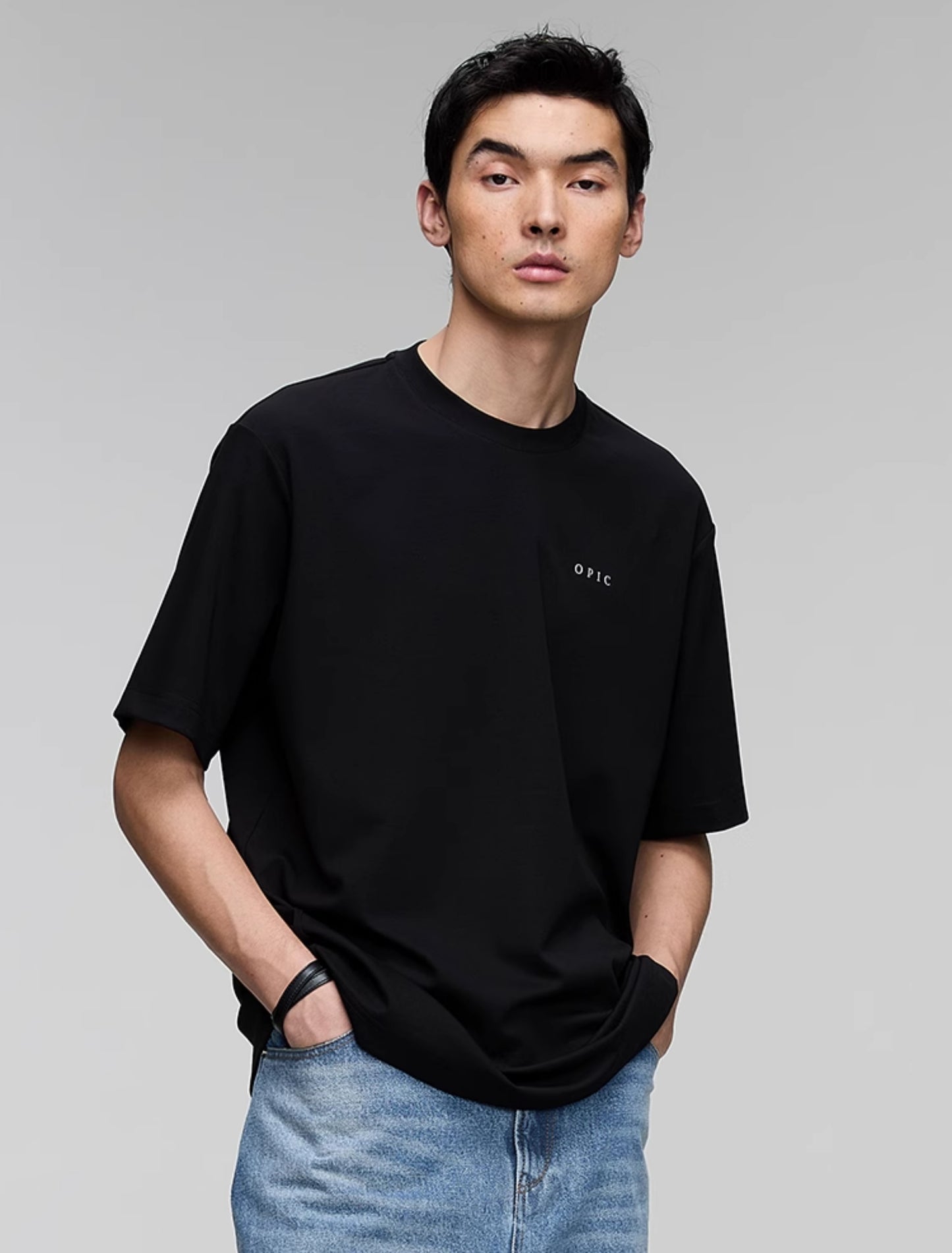 Round Neck Logo Print T-Shirt