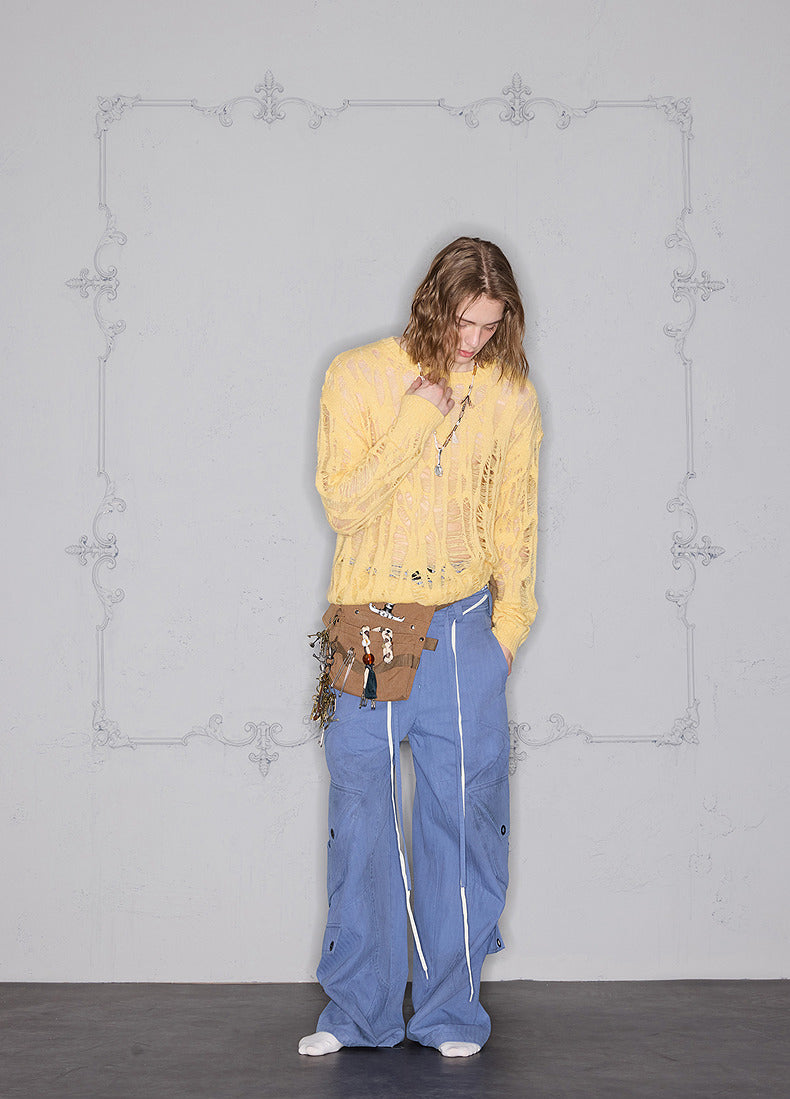 Hollow Classic Round Neck Sweater