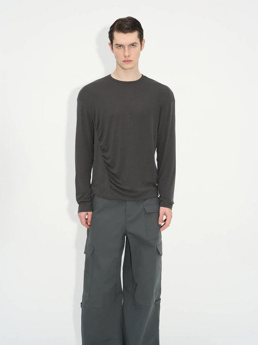 Wrinkle-processed T-shirt