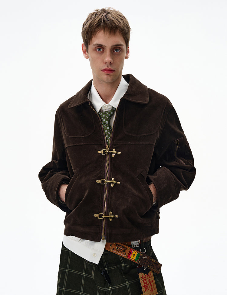 Airplane Buckle Short Jacket