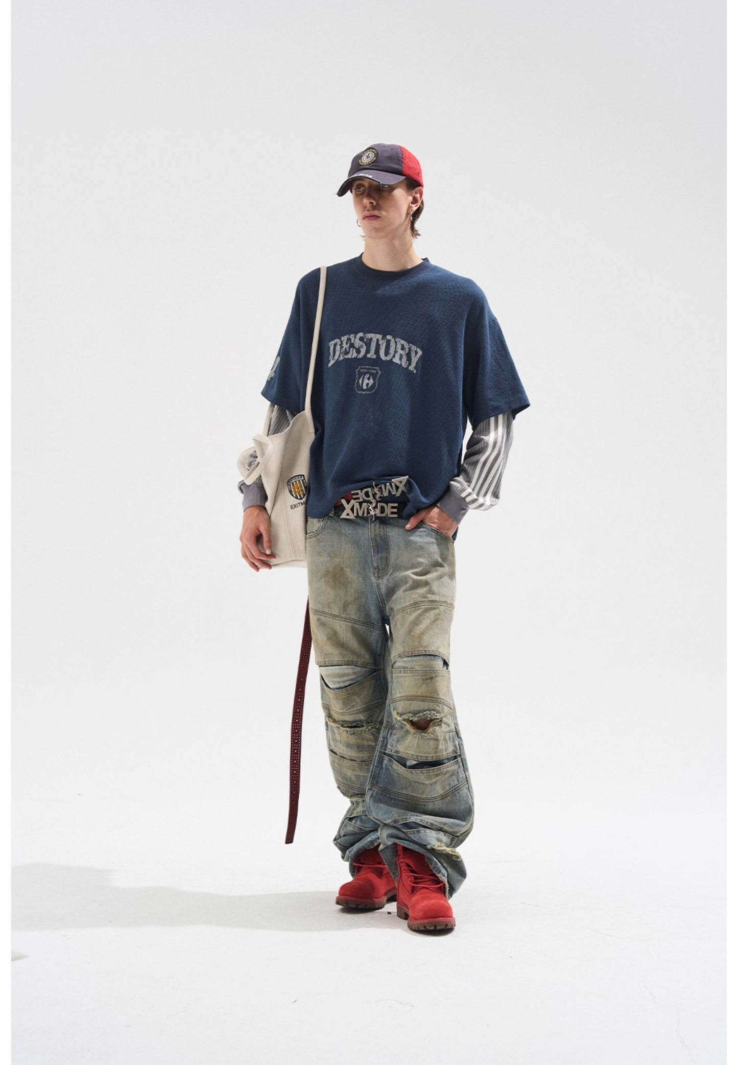 Fake Two-Piece Stitch T-Shirt