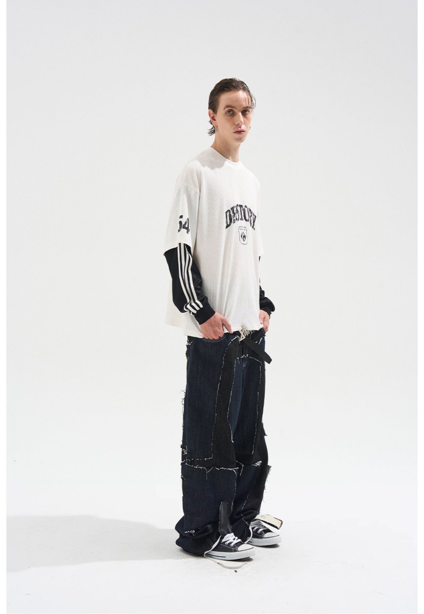 Fake Two-Piece Stitch T-Shirt