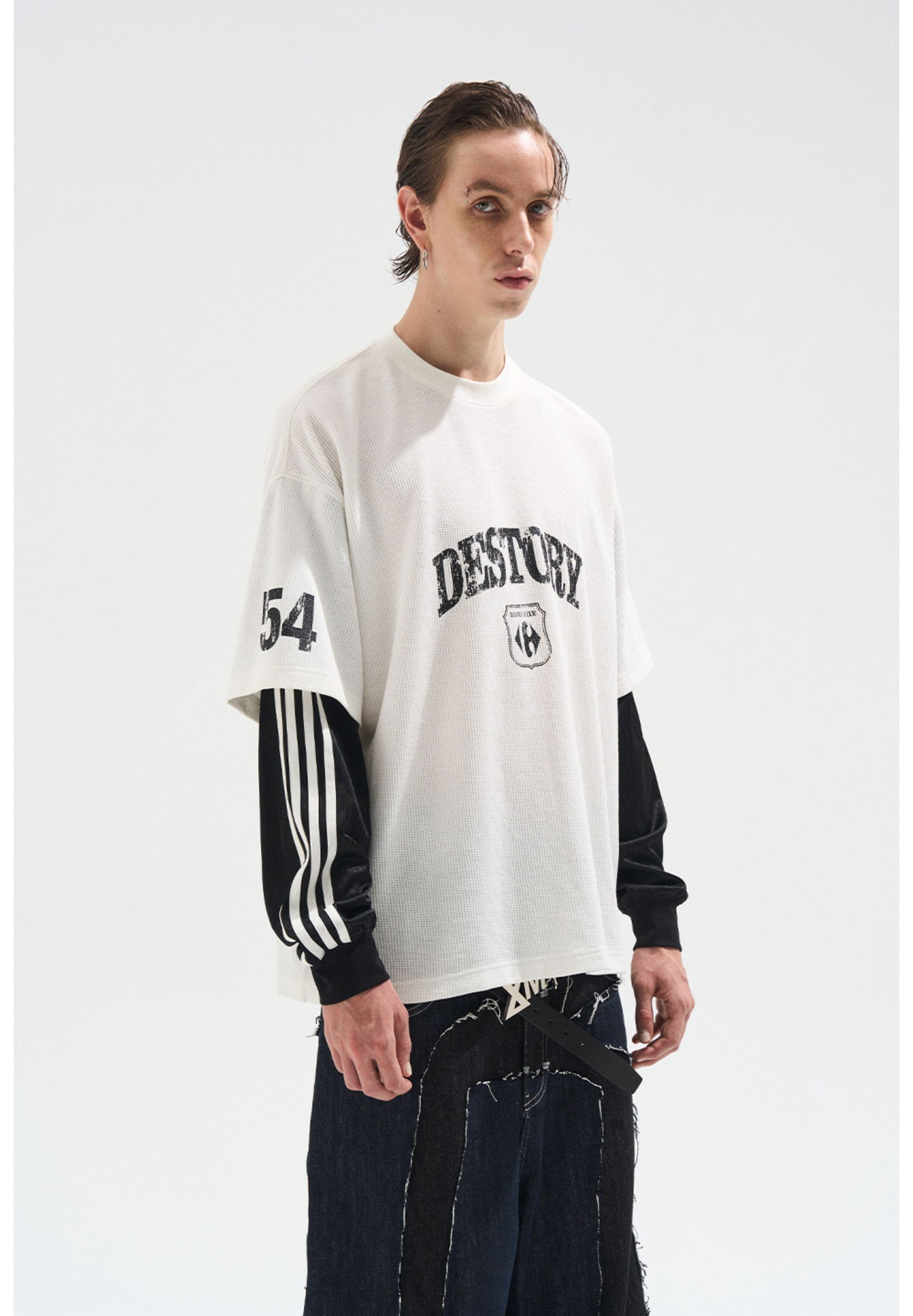 Fake Two-Piece Stitch T-Shirt