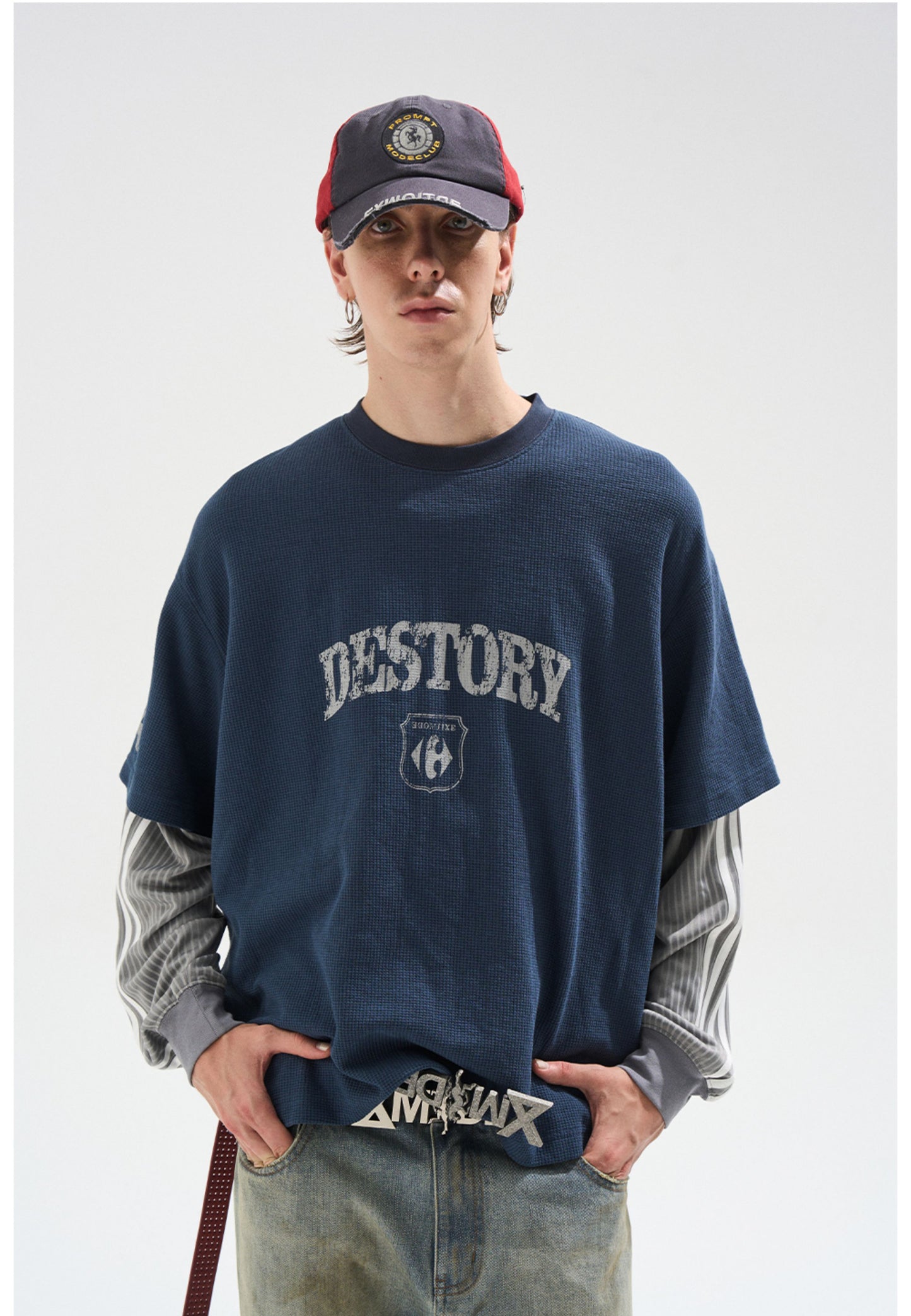 Fake Two-Piece Stitch T-Shirt