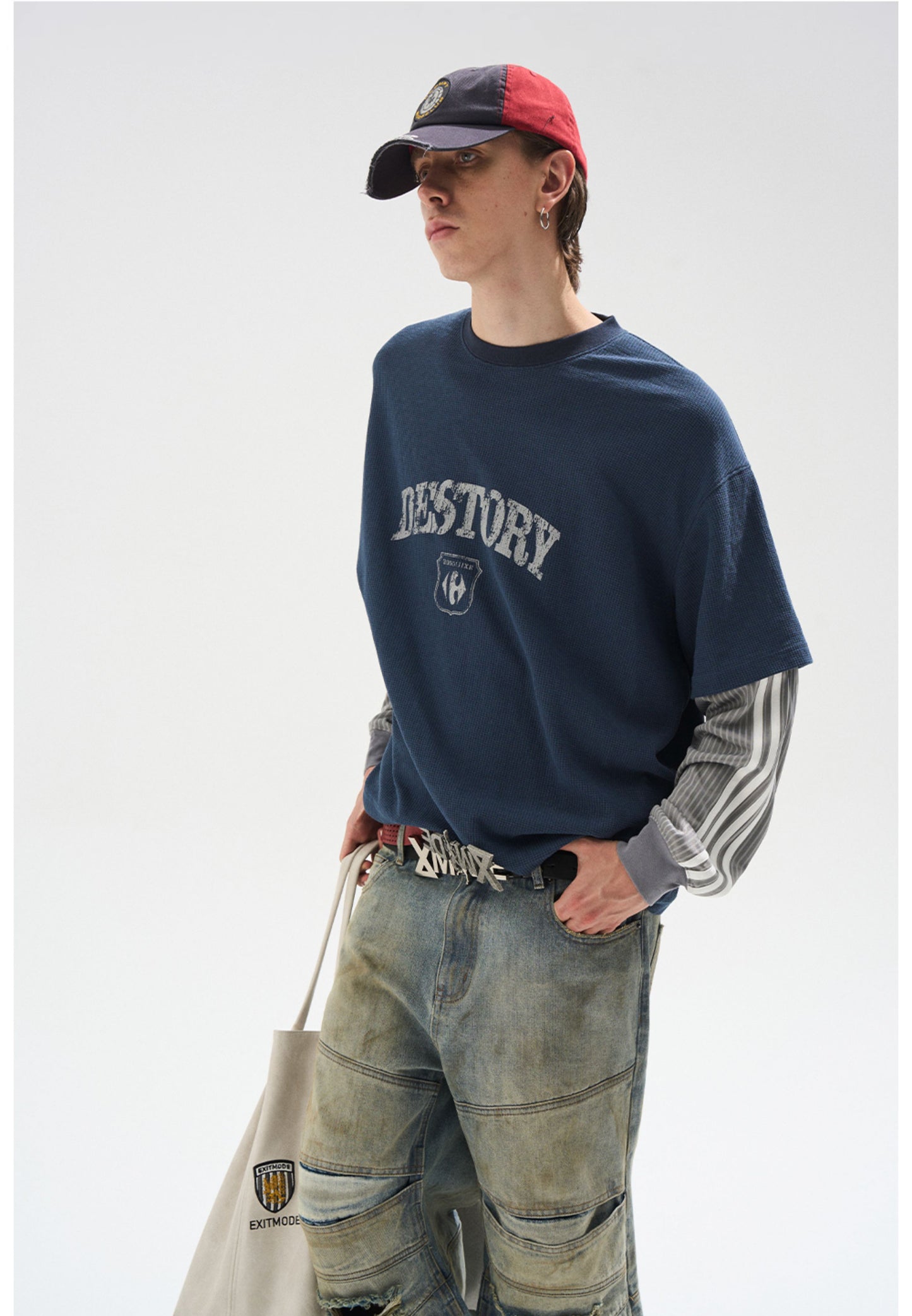 Fake Two-Piece Stitch T-Shirt