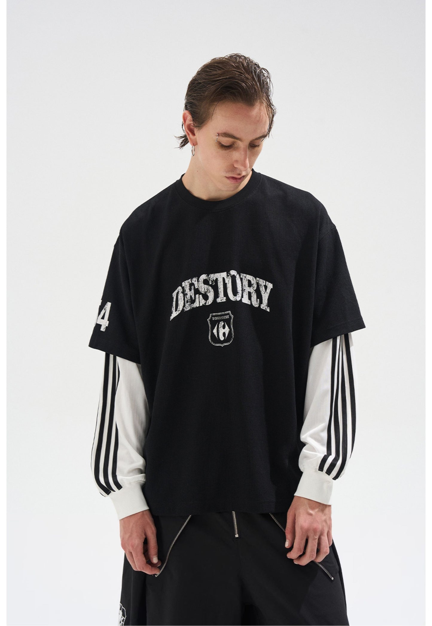 Fake Two-Piece Stitch T-Shirt