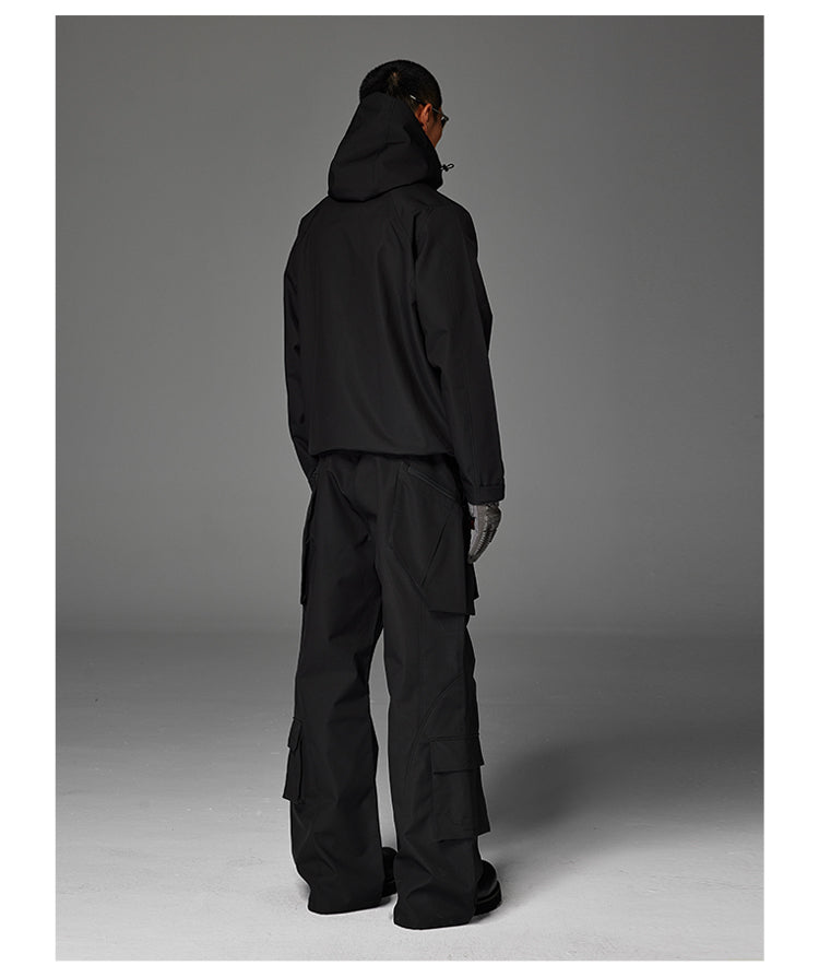 Diagonal Zipper Windbreaker