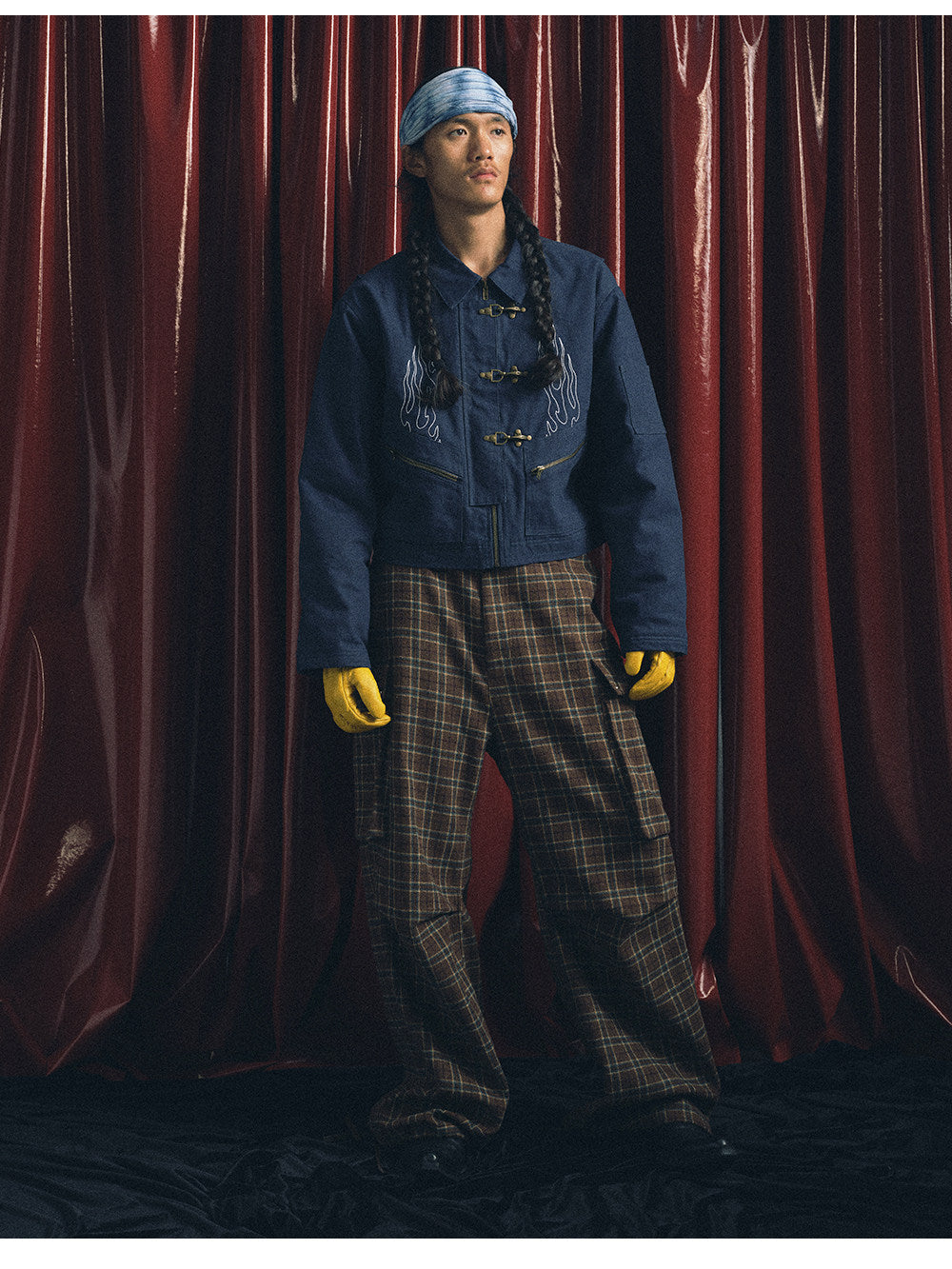 Airplane Button Short Wide Jacket