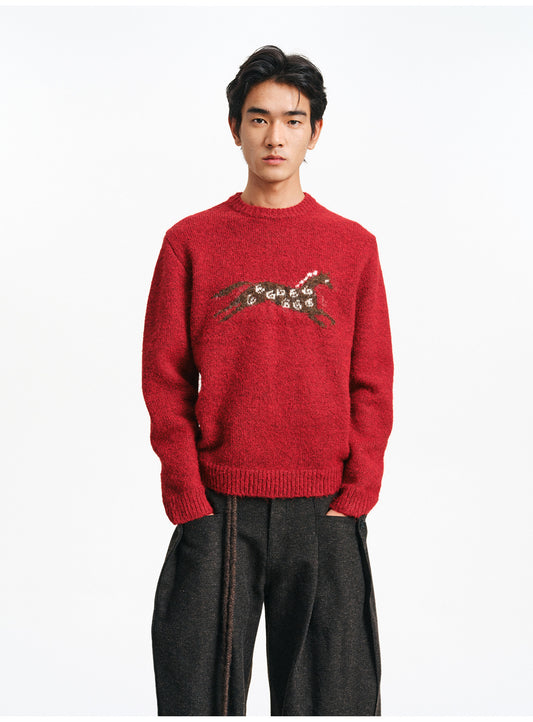 Jacquard Pullover Sweater