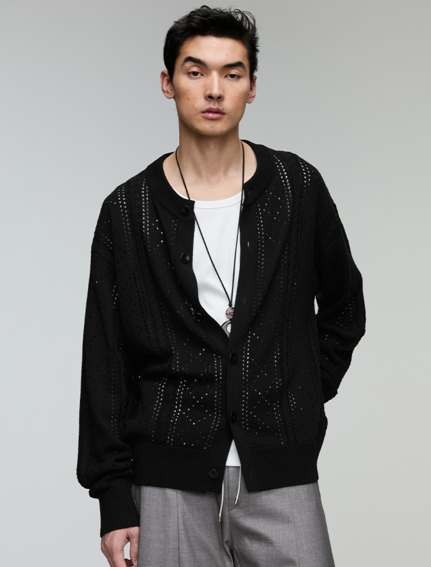 Round Neck Cardigan