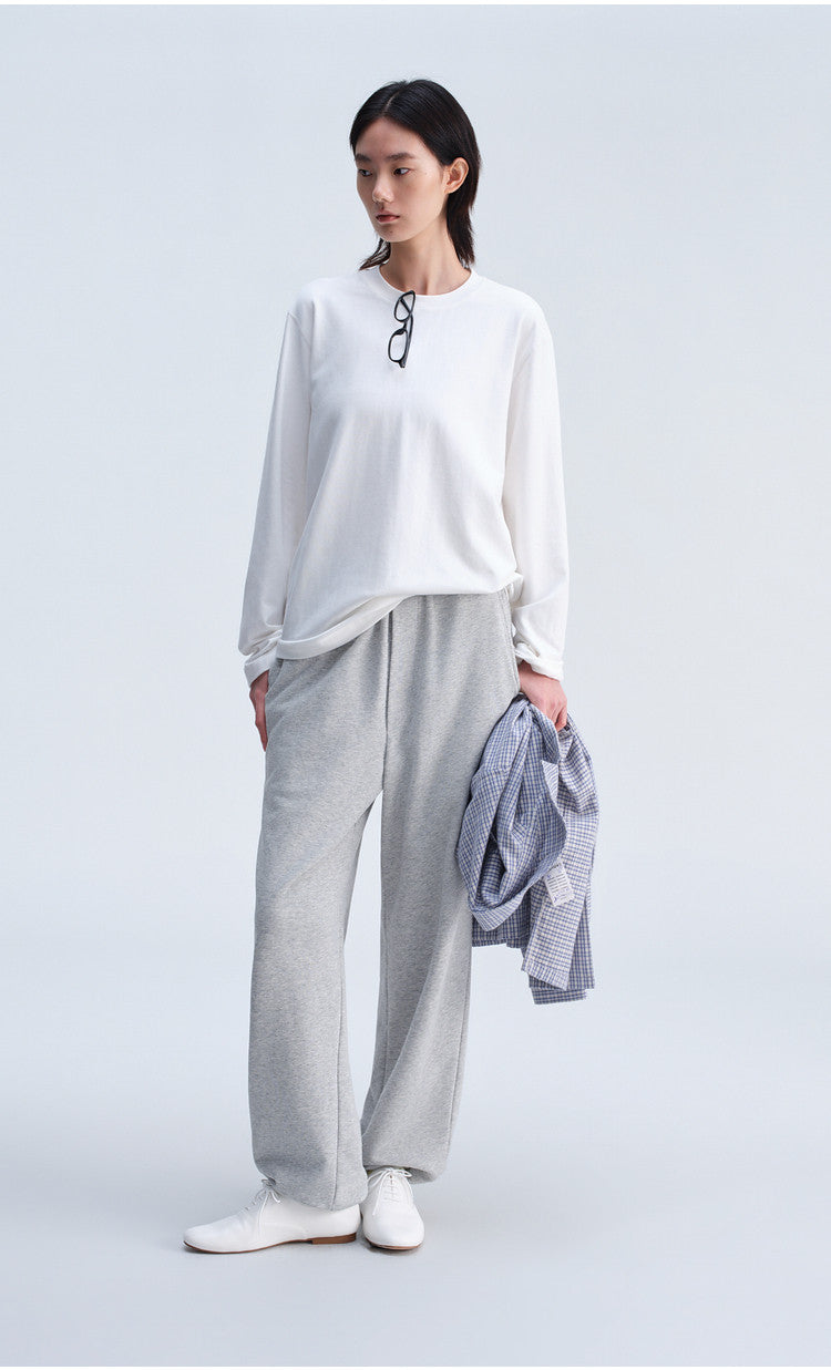 Stretch Knit Crew Neck T-Shirt
