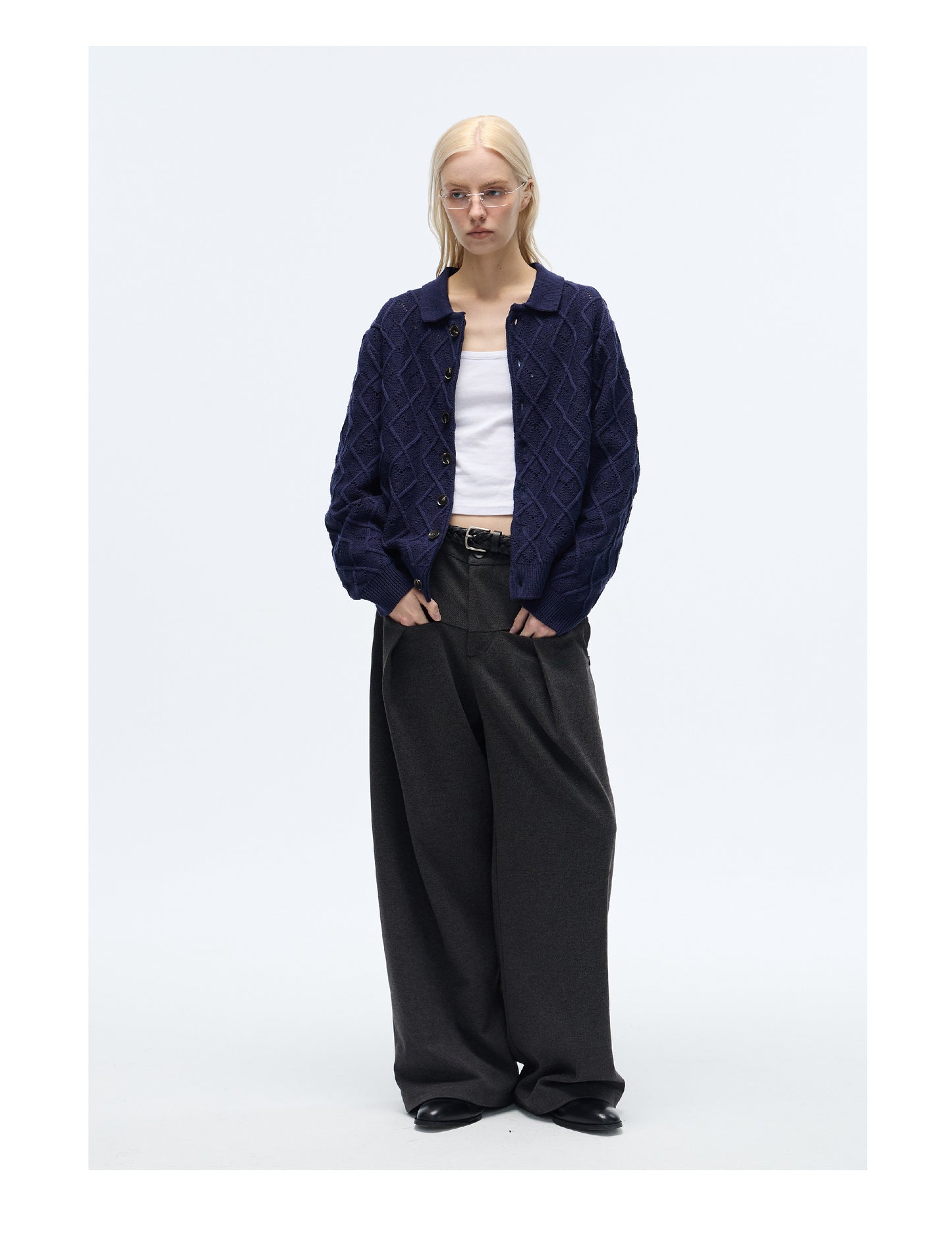Twist-knit cardigan