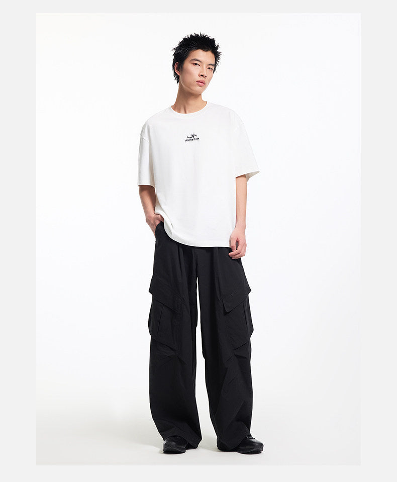 Gradient Back-Letter Print  Loose-Fit T-Shirt