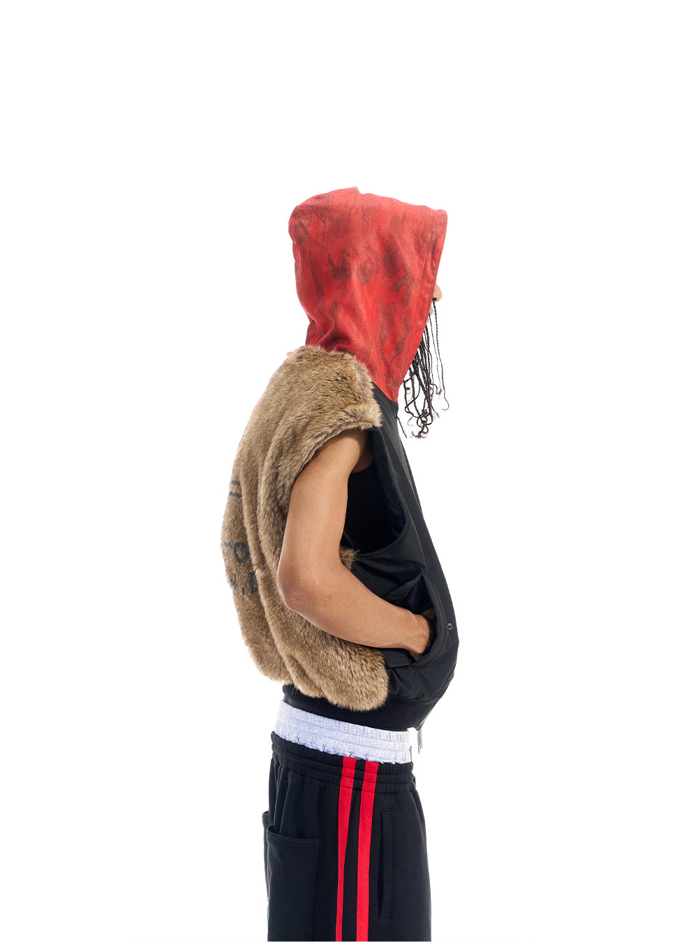 Patchwork Hooded Vest