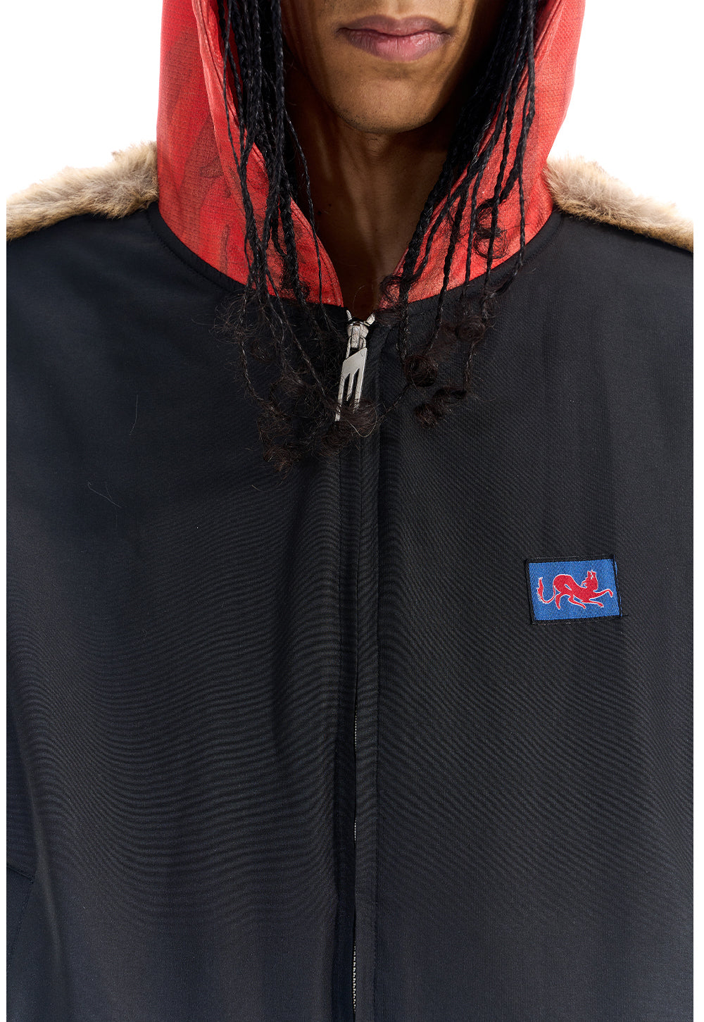 Patchwork Hooded Vest