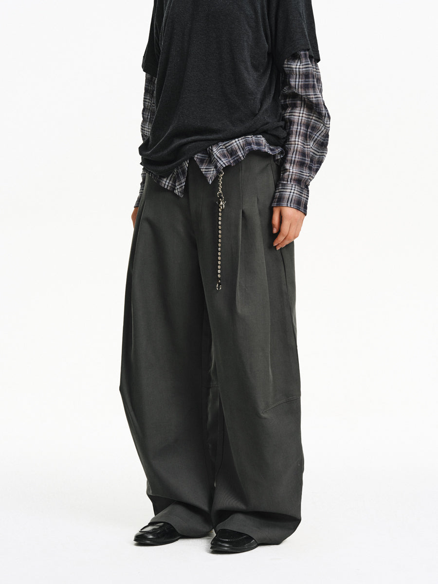 Cotton Blend Casual Pants