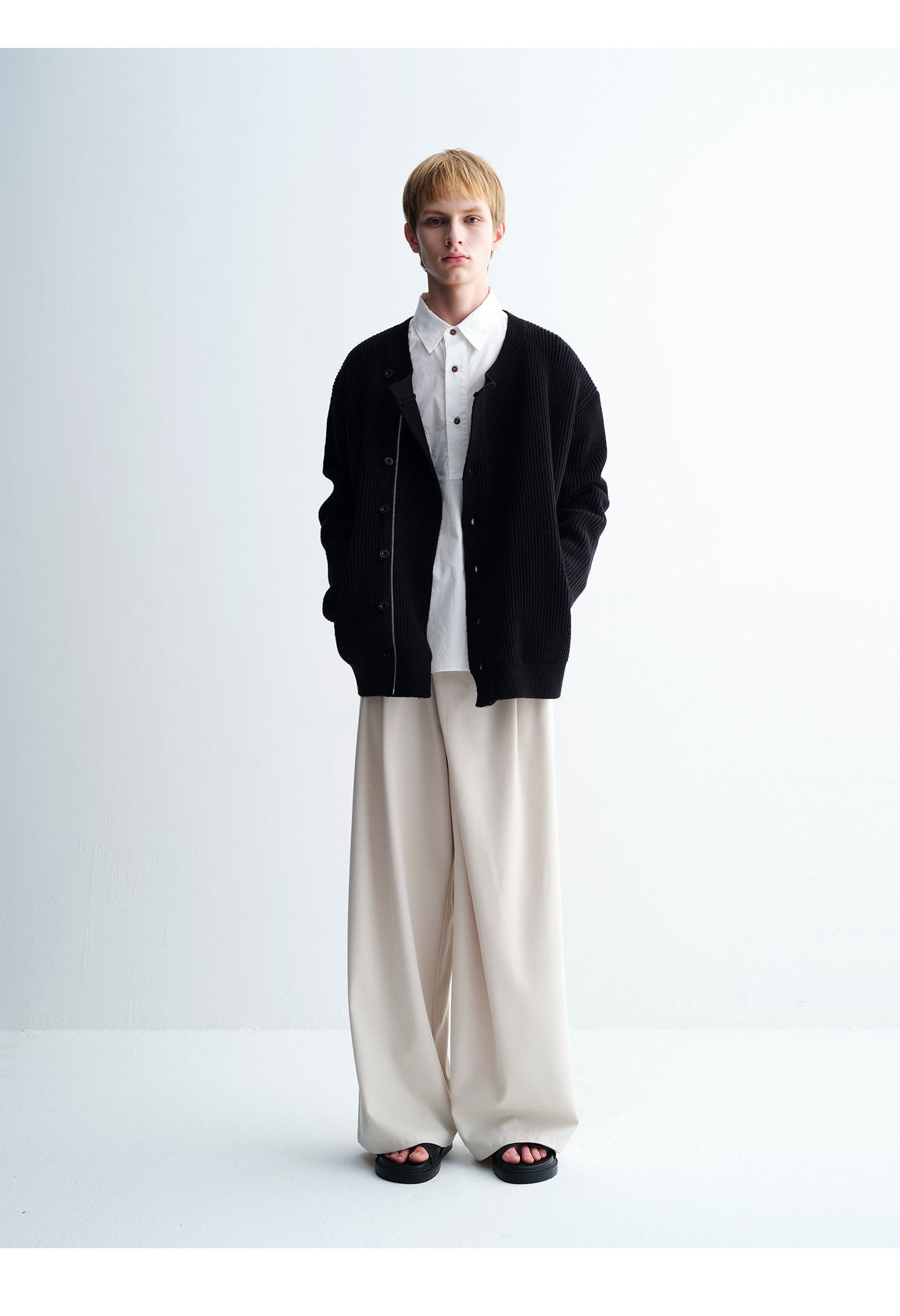 Unisex Crew Neck Cardigan