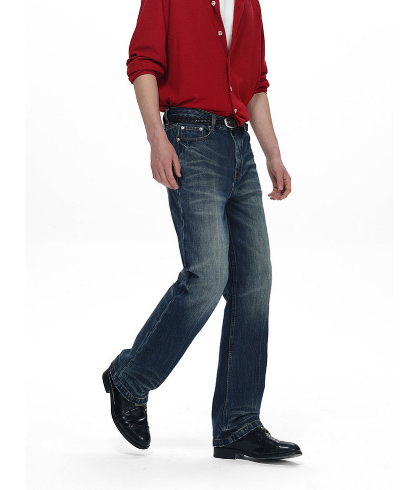 Vintage-Style Shrimp Line Jeans