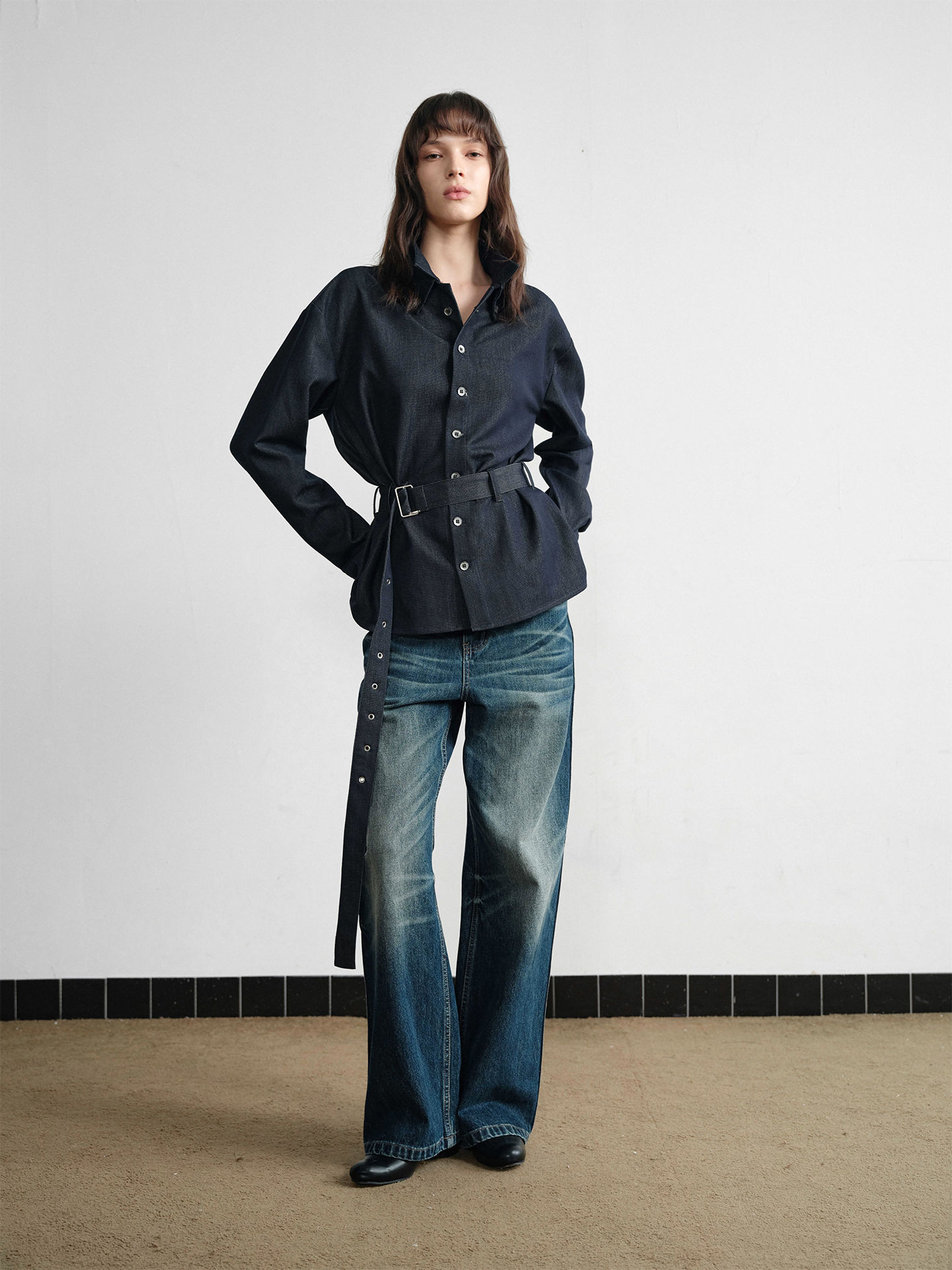 Imitation Denim Shirt