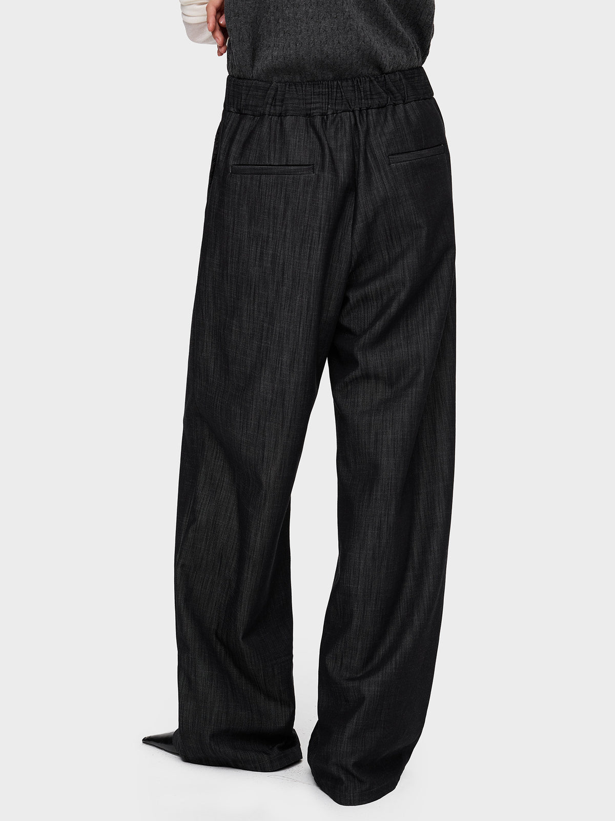 Faux Denim Straight-Leg Pants