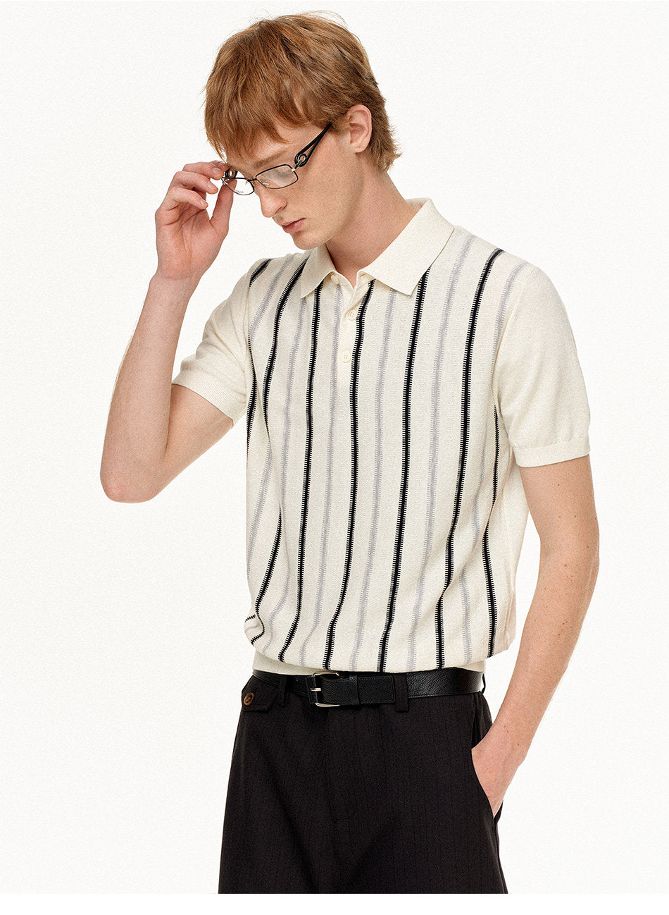 Striped Casual Polo Shirt