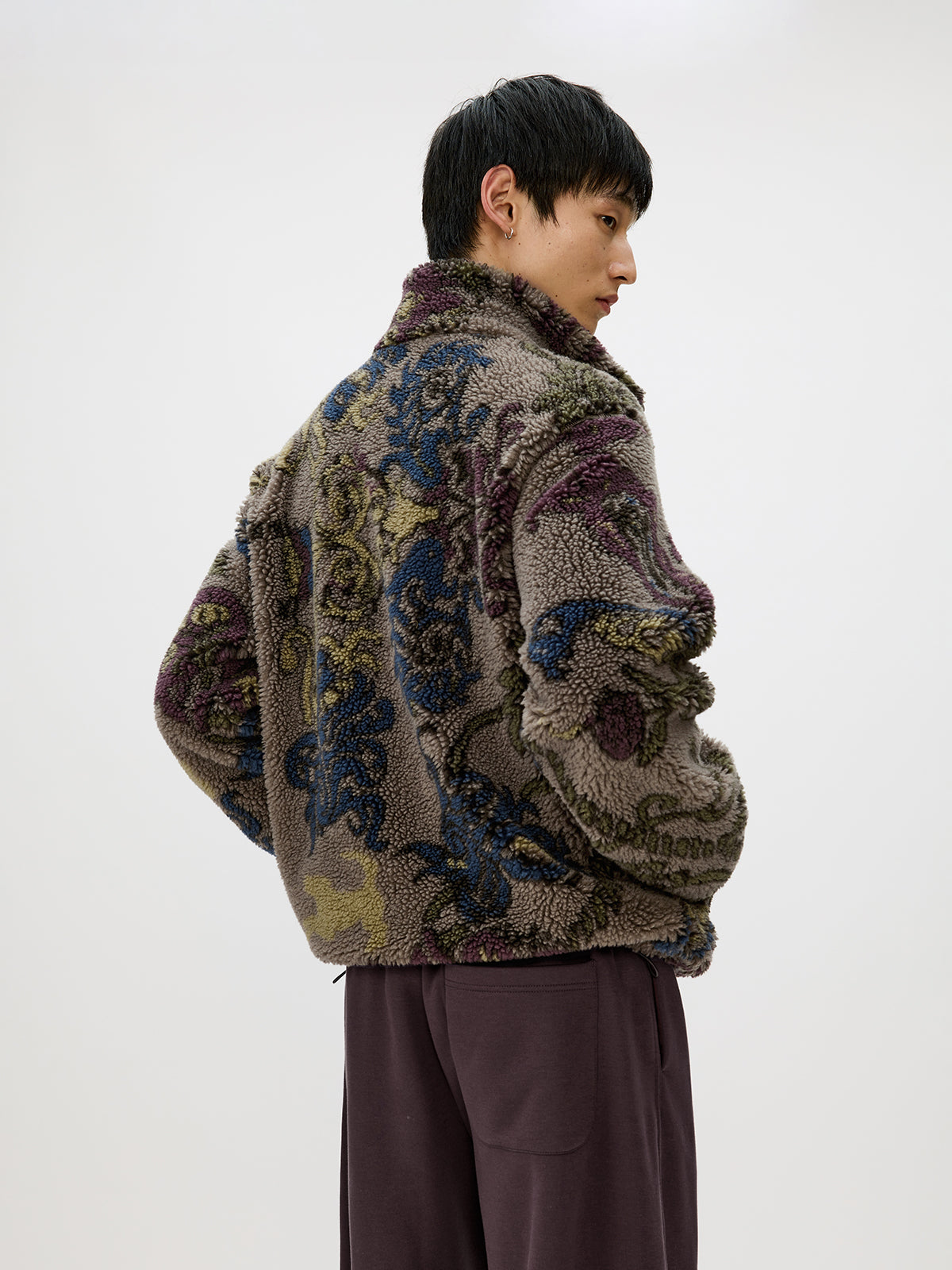 Lambswool Blend Zipper Jacket