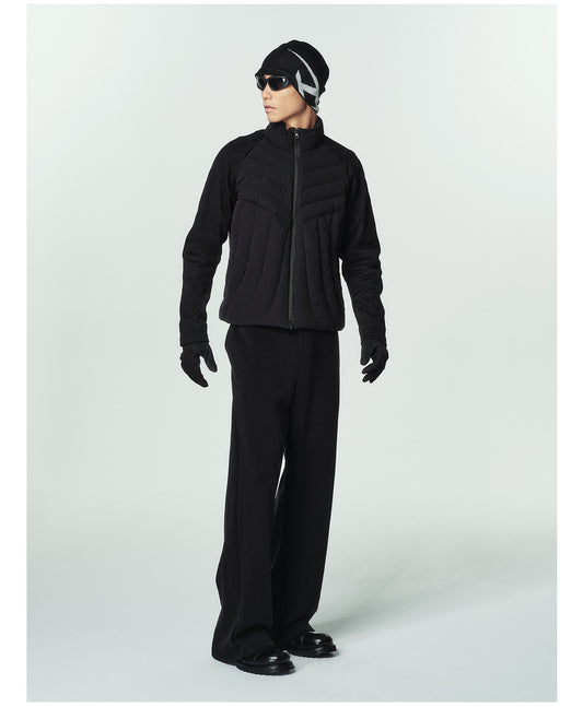 3D-Cut Straight-Leg Casual Pants