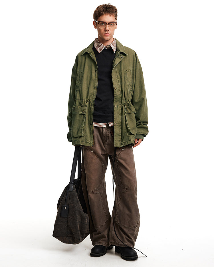 Relaxed Fit Casual Multi-Pocket Jacket