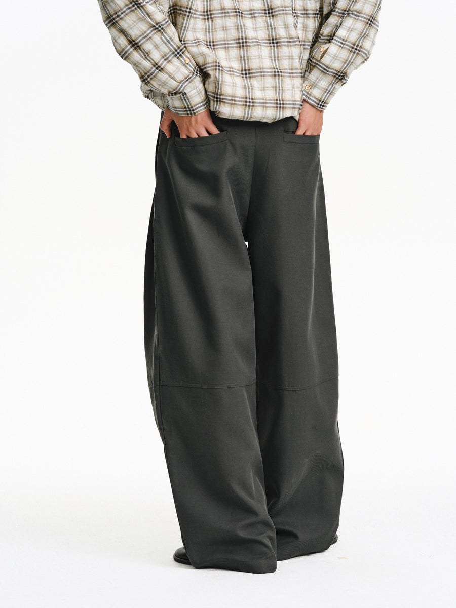 Cotton Blend Casual Pants
