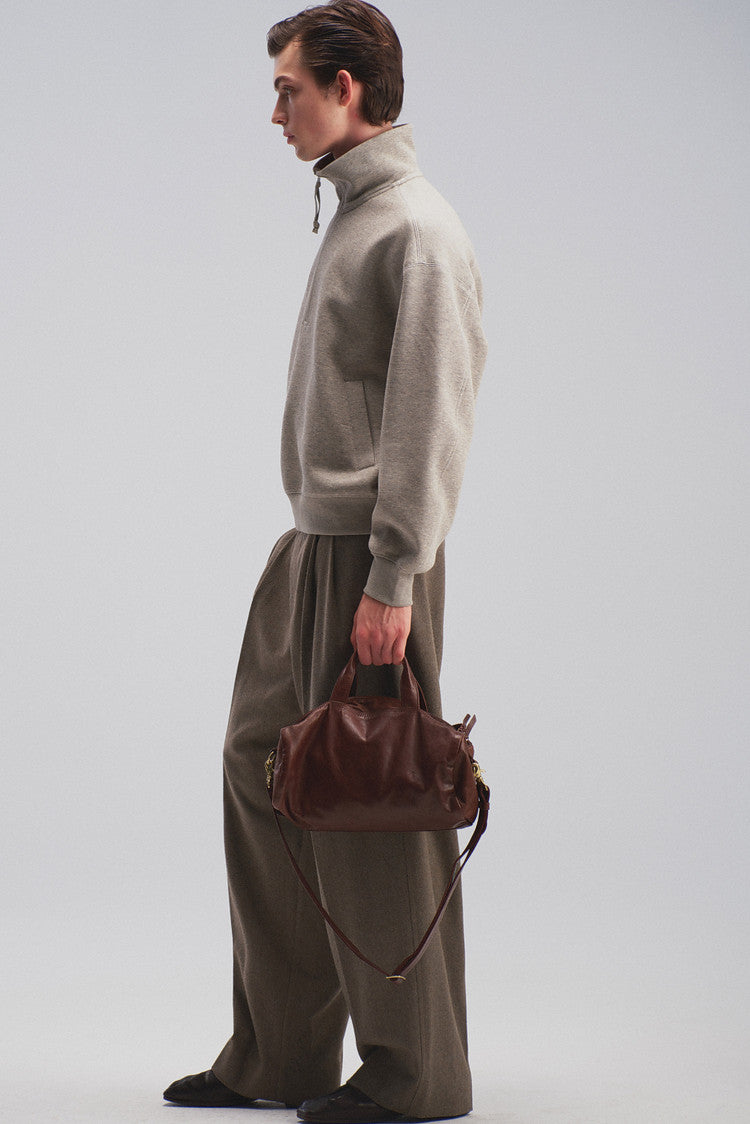 Stand-Up Collar Half-Zip Hoodie