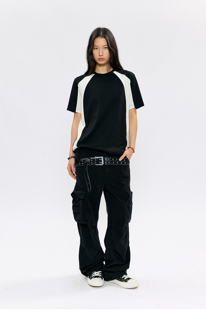Patchwork Color-Blocking Quick-Dry T-Shirt