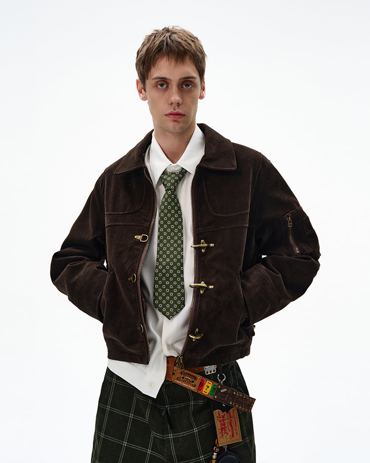 Airplane Buckle Short Jacket