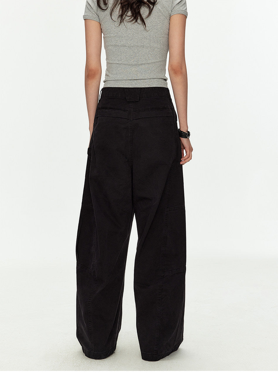 Deconstructed Curved Casual Pants