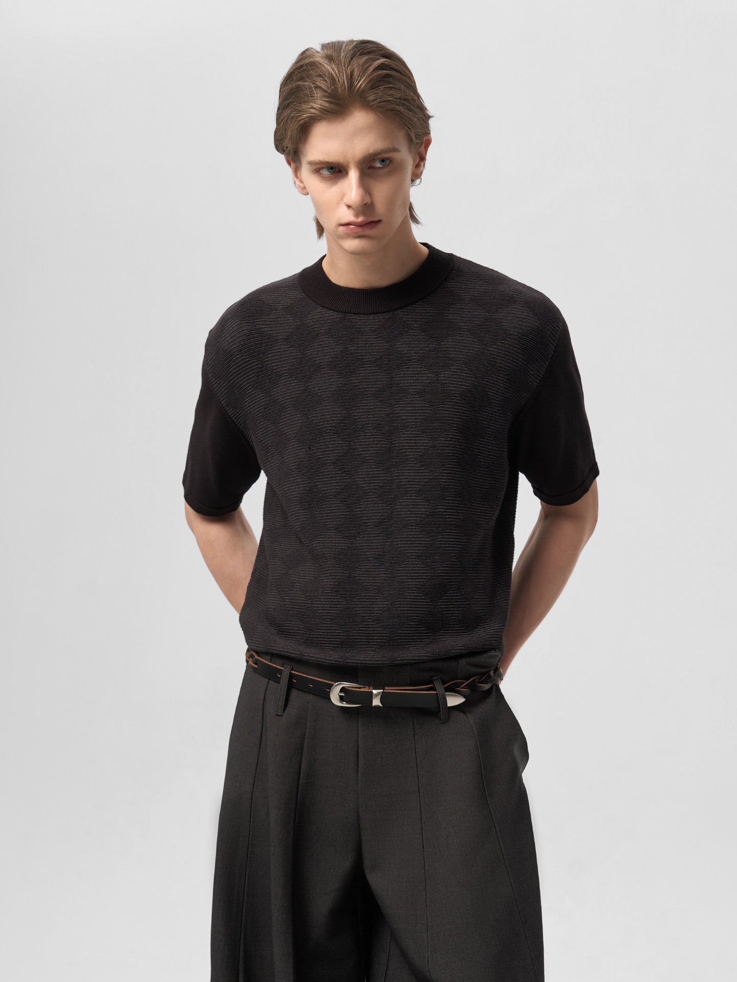 Playing Card Print Knit Shirt