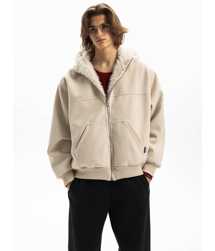 Reversible Mountain Eagle Fur Thick Jacket