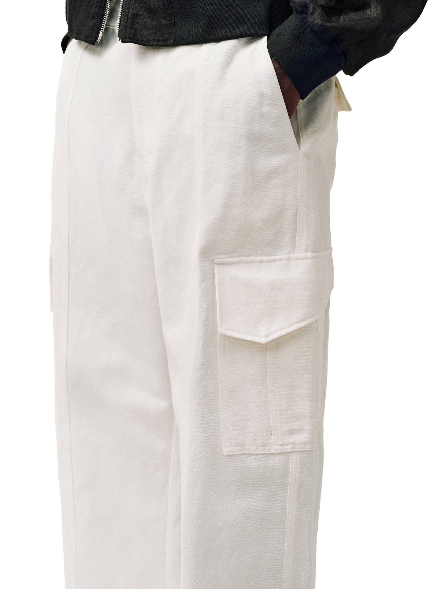 Curved-Leg Cargo Pants